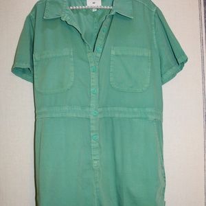 BP Romper - shorts. Kelly green. Button up.